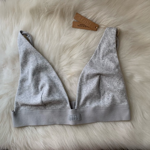 SKIMS Other - 🩶SKIMS Cotton Plunge Bralette L (BR-PLG-0037)